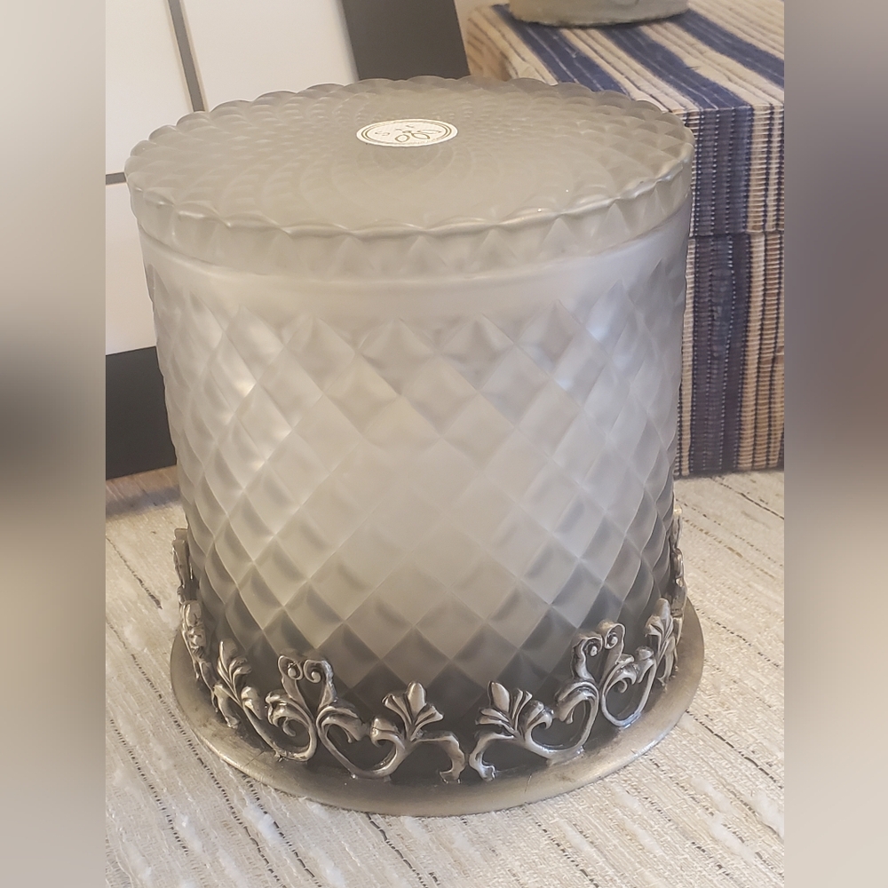Candle Tray/holder with Filagree Design.